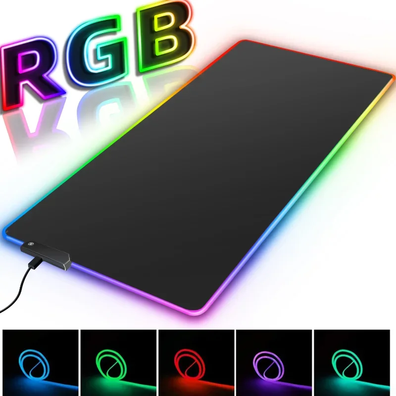 RGB large game Mousepad LED backlit carpet Large size Mause Pad pure black game keyboard and mouse pad game, e-sports table pad
RGB large game Mousepad LED backlit carpet Large size Mause Pad pure black game keyboard and mouse pad game, e-sports table pad