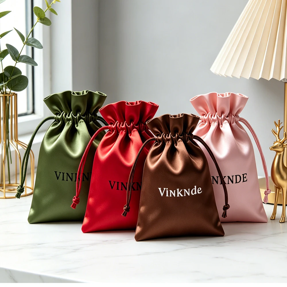 50Pcs Custom Coffee Satin Jewelry Bag Personalized Logo Drawstring Dust Silk Bags Hair Shoes Cloth Cosmetic Earrings Rings Pouch
50Pcs Custom Coffee Satin Jewelry Bag Personalized Logo Drawstring Dust Silk Bags Hair Shoes Cloth Cosmetic Earrings Rings Pouch