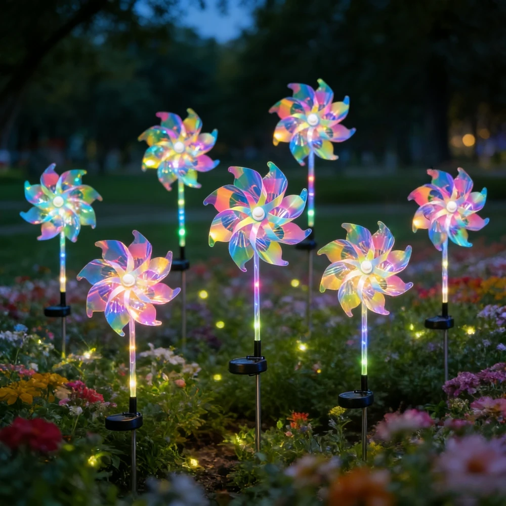 2PCS Colorful Solar Powered Windmill LED Garden Stake Lights - Waterproof Outdoor Yard Patio Landscape Romantic Decor
2PCS Colorful Solar Powered Windmill LED Garden Stake Lights - Waterproof Outdoor Yard Patio Landscape Romantic Decor