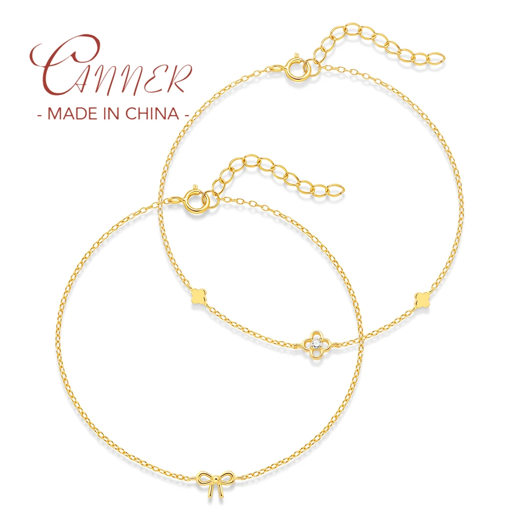 CANNER Minimalism Hollowed Bow 925 Sterling Silver Bracelet For Women Ins Smooth Flower Clover Bracelet Fine Jewelry Party Gift
CANNER Minimalism Hollowed Bow 925 Sterling Silver Bracelet For Women Ins Smooth Flower Clover Bracelet Fine Jewelry Party Gift