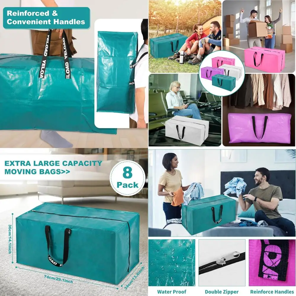 20 Pack XL Heavy-Duty Storage Bags with Zipper & Reinforced Handles, 29x14x13 Inches, Ideal for Clothing, Shoes, Travel
20 Pack XL Heavy-Duty Storage Bags with Zipper & Reinforced Handles, 29x14x13 Inches, Ideal for Clothing, Shoes, Travel