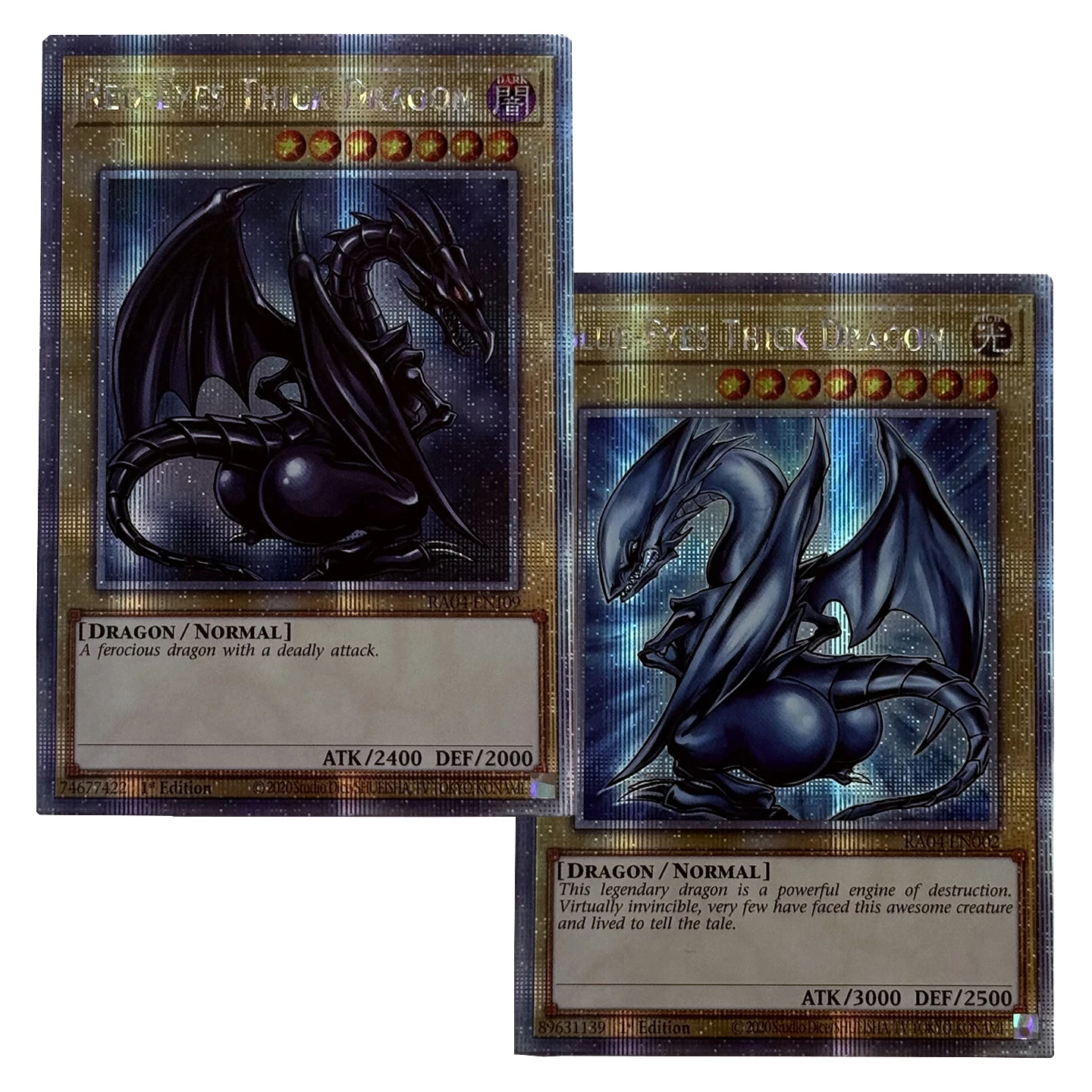 Ю-Ги-О! Коллекционные DIY-карты Proxy: Синеглазый Толстый Дракон, Красноглазый Толстый Дракон (Неоригинальные подарочные карты TCG)
Ю-Ги-О! Коллекционные DIY-карты Proxy: Синеглазый Толстый Дракон, Красноглазый Толстый Дракон (Неоригинальные подарочные карты TCG)