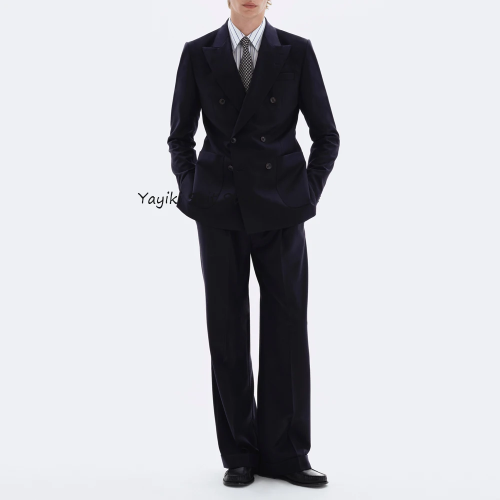 Новый комплект из двух предметов, мужской костюм с воротником, элегантный мужской костюм с двумя квадратными карманами, повседневные двубортные модные костюмы, стильные классические костюмы
Новый комплект из двух предметов, мужской костюм с воротником, элегантный мужской костюм с двумя квадратными карманами, повседневные двубортные модные костюмы, стильные классические костюмы