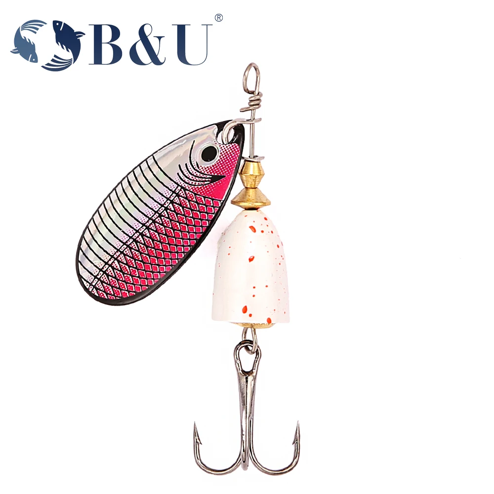 B&U Spinner Metal Hard Bait Rotating Spinner Fishing Lure Spoon Sequins Wobblers Bass Pesca With Treble Hooks
B&U Spinner Metal Hard Bait Rotating Spinner Fishing Lure Spoon Sequins Wobblers Bass Pesca With Treble Hooks