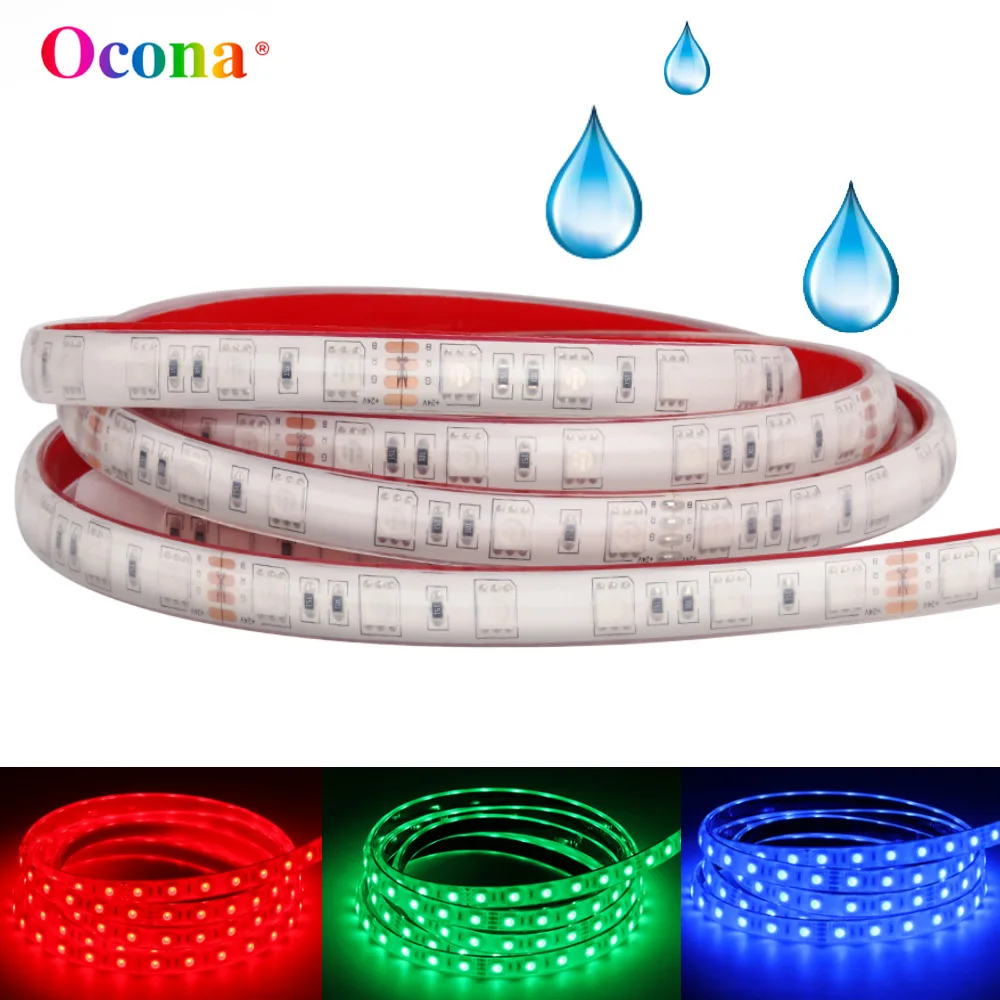IP67 Waterproof RGB LED Strip Lights for Home Decor DC 24V 60LED/m SMD 5050 Flexible LED Tape Lights Ribbon
IP67 Waterproof RGB LED Strip Lights for Home Decor DC 24V 60LED/m SMD 5050 Flexible LED Tape Lights Ribbon