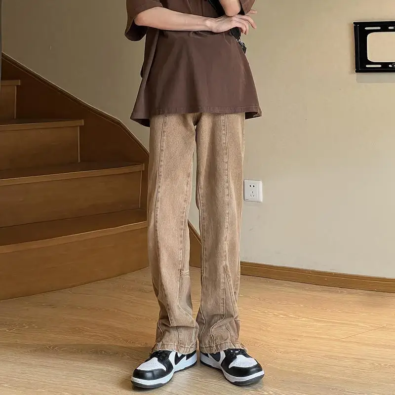 2023 Men's Casual Denim Pants Solid Color Zipper Design New Fashion Personalized Streetwear Loose Jean Straight Trousers C51
2023 Men's Casual Denim Pants Solid Color Zipper Design New Fashion Personalized Streetwear Loose Jean Straight Trousers C51