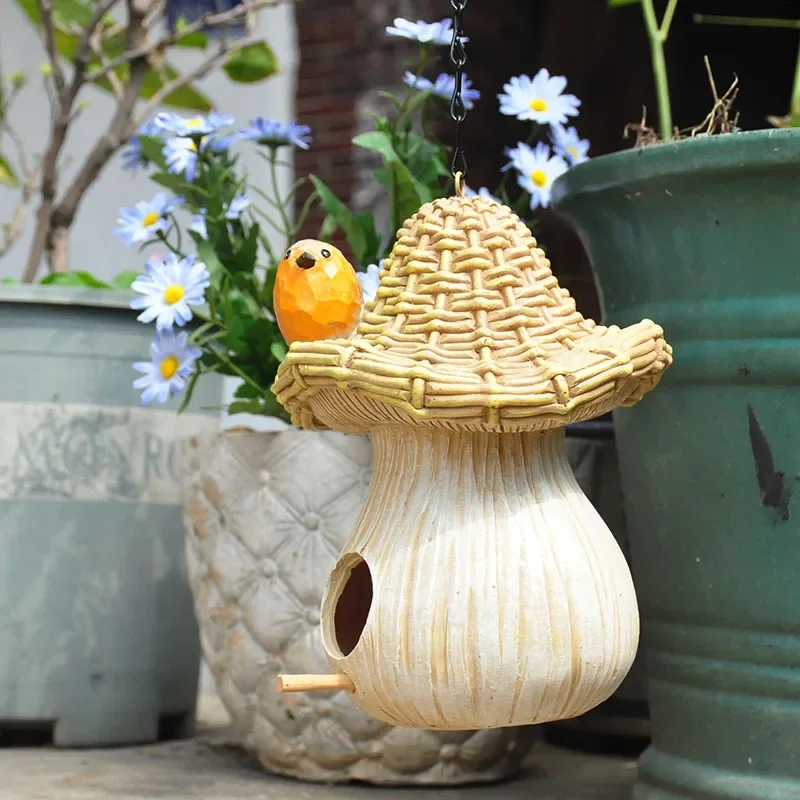 Imitation Wooden Rattan Woven Mushroom Bird Nest Garden Creative Pendant Bird Nest Garden Decoration Balcony Decorative Figurine
Imitation Wooden Rattan Woven Mushroom Bird Nest Garden Creative Pendant Bird Nest Garden Decoration Balcony Decorative Figurine