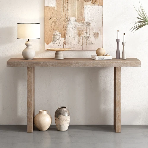 #Modern Oak Veneer Console Table With Distinctive Side Shapes, Suitable For Entryway, Hallway, Living Room
#Modern Oak Veneer Console Table With Distinctive Side Shapes, Suitable For Entryway, Hallway, Living Room