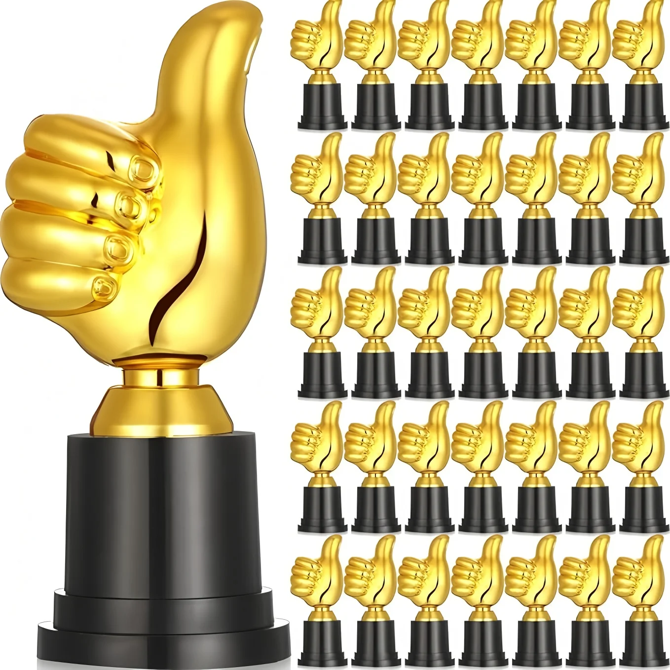 24 наградных трофея «Палец вверх», 5 дюймов, золотые, пластиковые, маленькие, для офисных наград, торжеств, спортивных игр, вечеринок, соревнований, сувениры
24 наградных трофея «Палец вверх», 5 дюймов, золотые, пластиковые, маленькие, для офисных наград, торжеств, спортивных игр, вечеринок, соревнований, сувениры