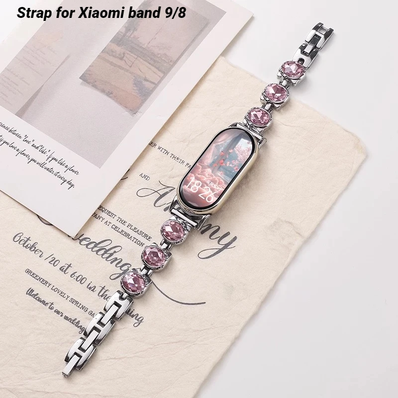 Metal Strap For Xiaomi band 9 Fashion Correa Bracelet Stainless steel Sport Watchband For Xiaomi band 9/8 Woman Wristband
Metal Strap For Xiaomi band 9 Fashion Correa Bracelet Stainless steel Sport Watchband For Xiaomi band 9/8 Woman Wristband