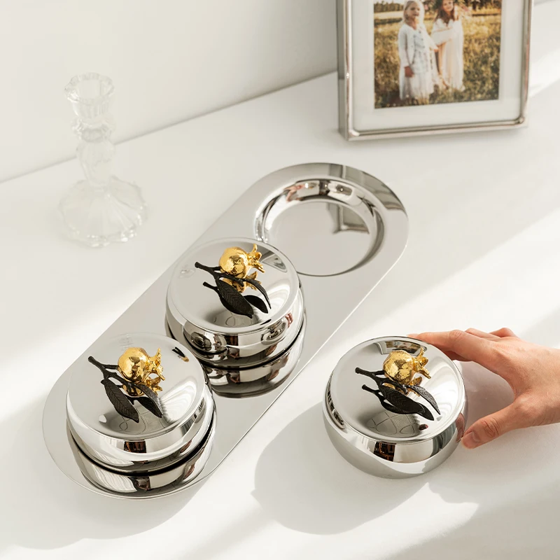 Elegant European Style Stainless Steel Storage Jar for Home Use Nut Decoration High-end Snack Bowl Sample Room Decoration Orn...
Elegant European Style Stainless Steel Storage Jar for Home Use Nut Decoration High-end Snack Bowl Sample Room Decoration Orn...