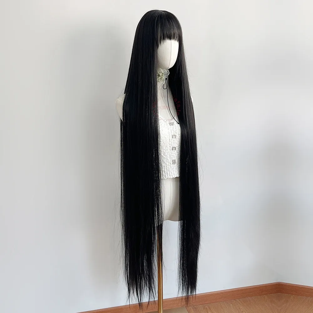 Water dance super long wig full head cover female black long straight Qi bangs Wan with cos 1.3 meters 130cm photo
Water dance super long wig full head cover female black long straight Qi bangs Wan with cos 1.3 meters 130cm photo