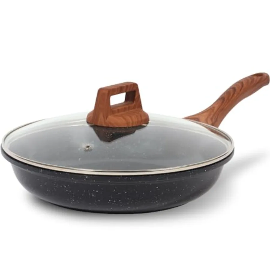 Nonstick Ceramic Frying Pan Skillet with Lid, Non-Toxic Egg Omelette Kitchen Cooking Pans Compatible with All Stovetops Gas, El
Nonstick Ceramic Frying Pan Skillet with Lid, Non-Toxic Egg Omelette Kitchen Cooking Pans Compatible with All Stovetops Gas, El