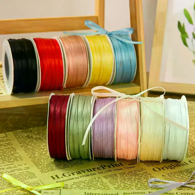 3MM Thin Ribbon Balloon 1Roll Colorful Rope Ribbon Double-Sided Ribbon Party Card Gift Decoration DIY Packaging Hair Accessories
3MM Thin Ribbon Balloon 1Roll Colorful Rope Ribbon Double-Sided Ribbon Party Card Gift Decoration DIY Packaging Hair Accessories
