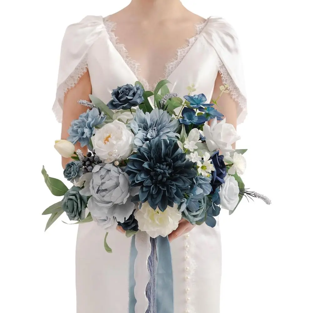 Dusty Blue 11 Artificial Wedding Bouquets for Bride and Bridesmaids, Perfect for Anniversary Ceremonies and Bridal Showers
Dusty Blue 11 Artificial Wedding Bouquets for Bride and Bridesmaids, Perfect for Anniversary Ceremonies and Bridal Showers