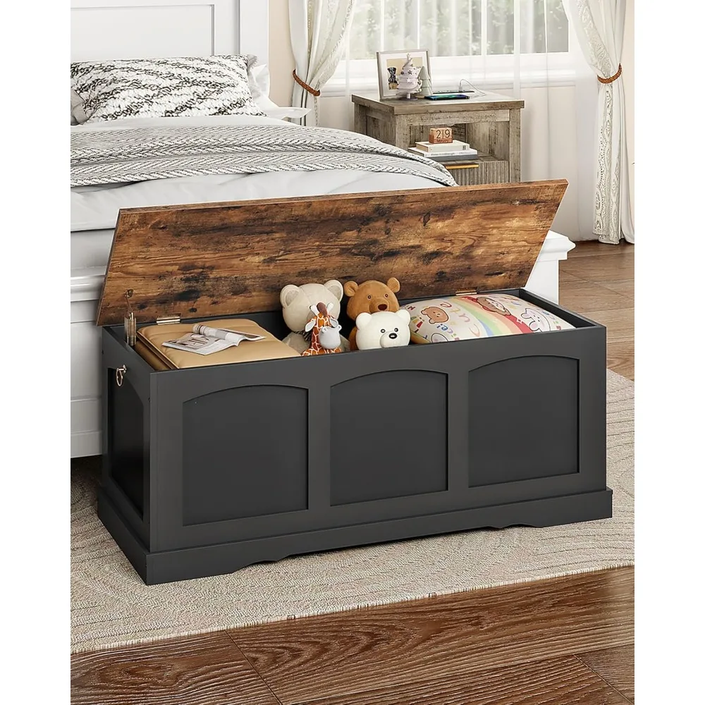 39.4 Storage Chest Bench with Lift Lid, Toy Chest with Safety Hinge, Entryway Shoe Bench, Wooden Storage Trunk, Holds up to 220
39.4 Storage Chest Bench with Lift Lid, Toy Chest with Safety Hinge, Entryway Shoe Bench, Wooden Storage Trunk, Holds up to 220