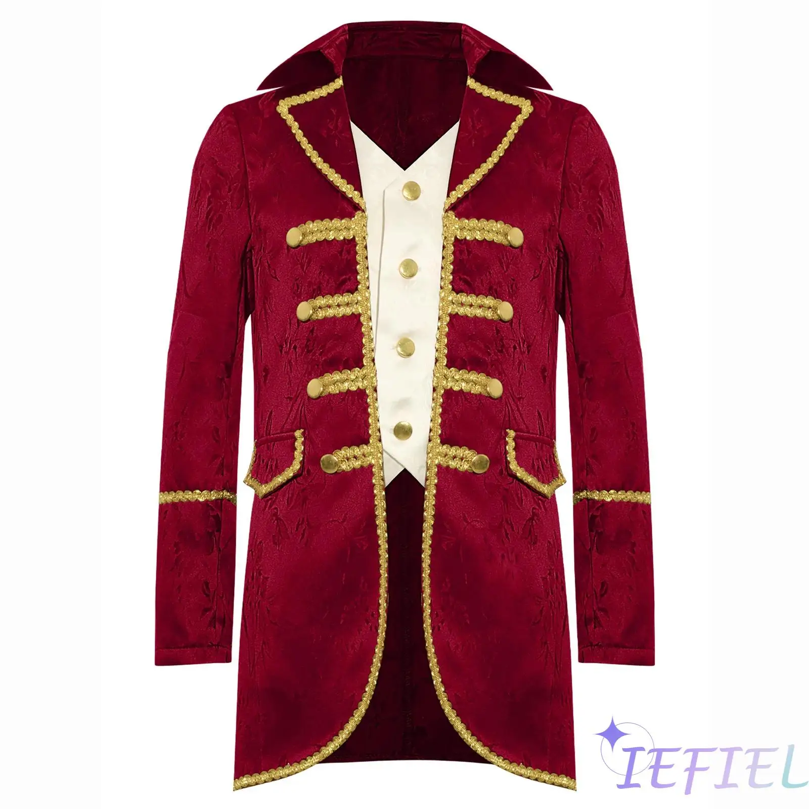 Boys Medieval Victorian Costume Long Sleeves Gold Trimming Fake 2 in 1 Jacket Steampunk Gothic Uniform Coat Halloween Costume
Boys Medieval Victorian Costume Long Sleeves Gold Trimming Fake 2 in 1 Jacket Steampunk Gothic Uniform Coat Halloween Costume