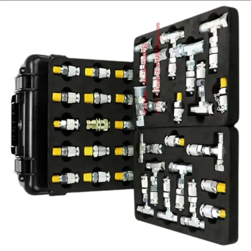 L 20 Joints 14 Tees Excavator Pressure Test Tee Pilot Distribution Valve Travel Hydraulic Maintenance Pressure Gauge Adapter Kit
L 20 Joints 14 Tees Excavator Pressure Test Tee Pilot Distribution Valve Travel Hydraulic Maintenance Pressure Gauge Adapter Kit