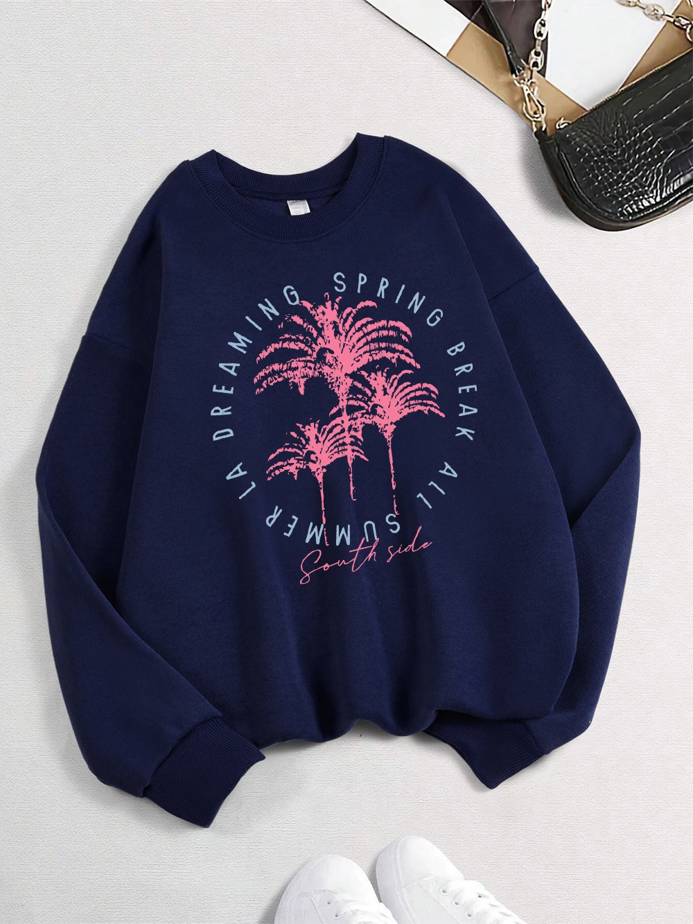South Side Vacation Prints Sweatshirts Women Crewneck Basics Hoodies Loose Fleece Warm Pullover Winter Casual Womans Clothes
South Side Vacation Prints Sweatshirts Women Crewneck Basics Hoodies Loose Fleece Warm Pullover Winter Casual Womans Clothes