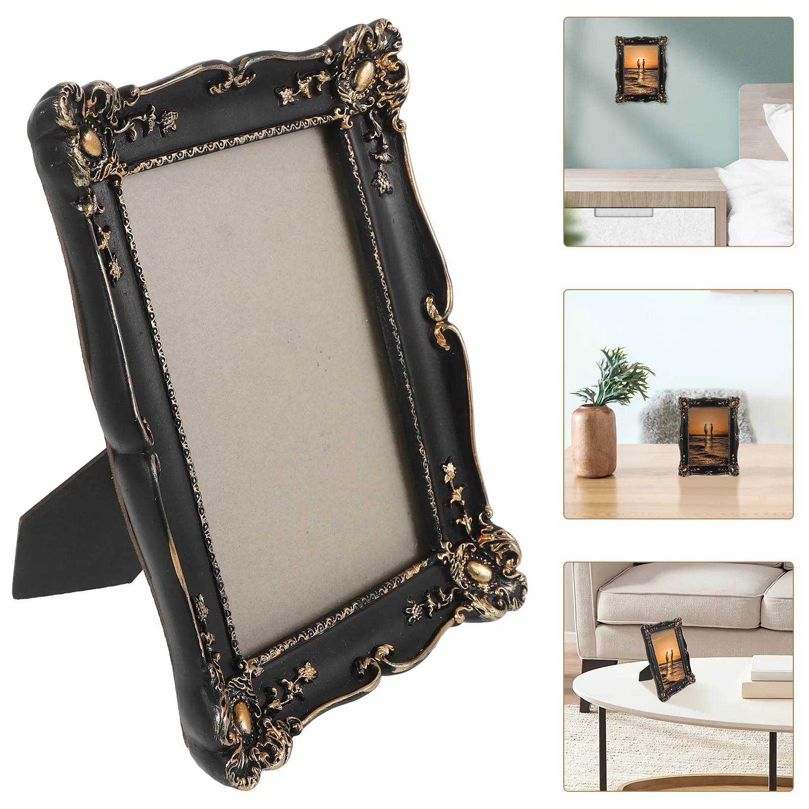 Vintage Black Relief Photo Frame Resin Desktop Decorative Picture Holder for Bedroom Living Room Home Display Gift Retro
Vintage Black Relief Photo Frame Resin Desktop Decorative Picture Holder for Bedroom Living Room Home Display Gift Retro