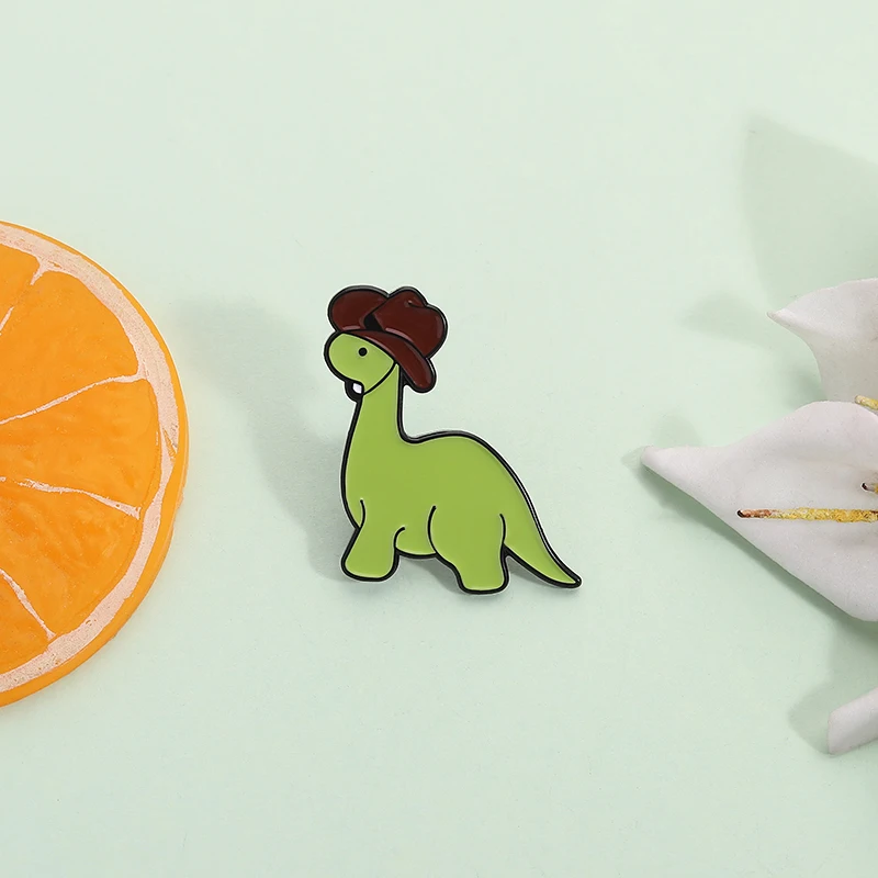 Cute Green Western Cowboy Hat Dinosaur Enamel Pins Funny Creative Cartoon Brooches Backpack Lapel Badge Jewelry Gift for Friends
Cute Green Western Cowboy Hat Dinosaur Enamel Pins Funny Creative Cartoon Brooches Backpack Lapel Badge Jewelry Gift for Friends