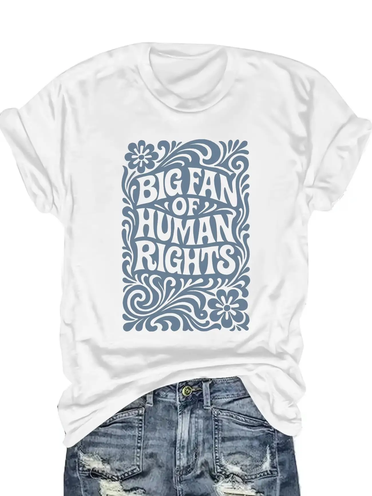 Plus Size Women's Short Sleeve T-Shirt Big Fan Of Human Rights breathable fabric summer outfits women's clothing
Plus Size Women's Short Sleeve T-Shirt Big Fan Of Human Rights breathable fabric summer outfits women's clothing
