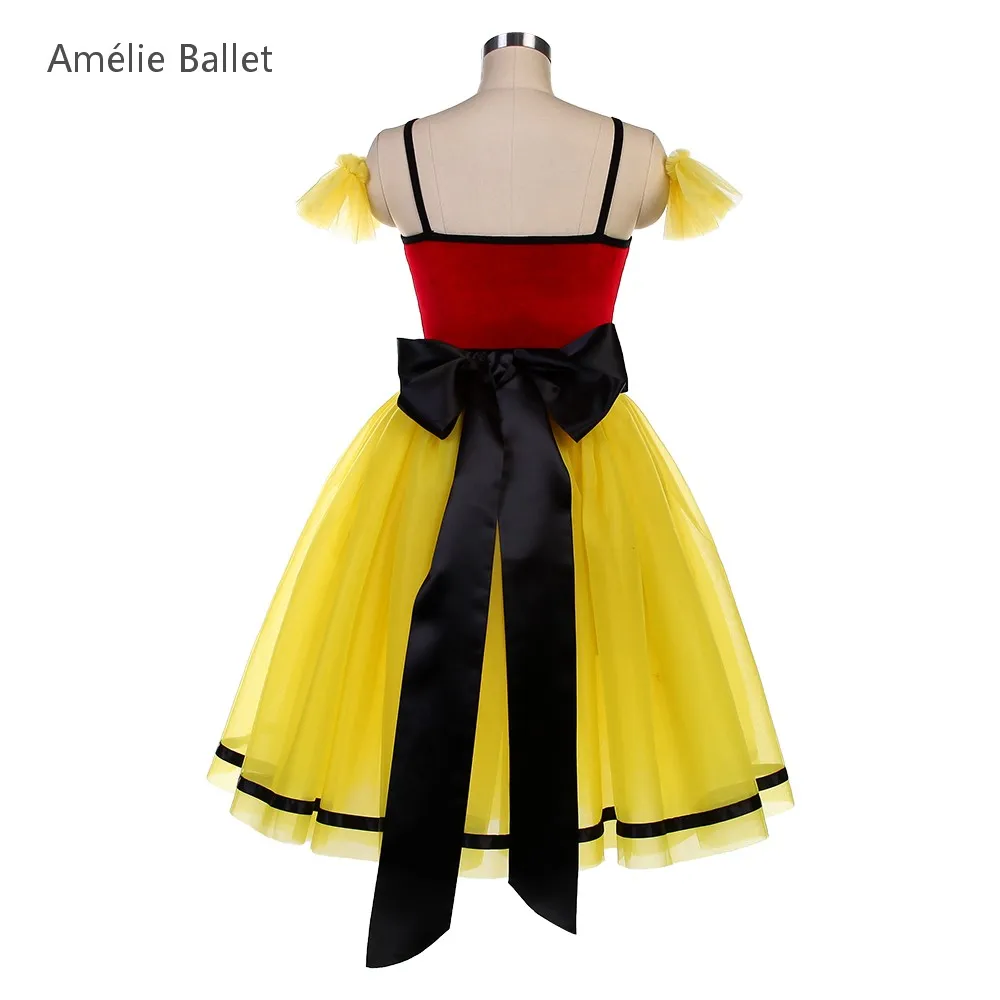 25158 New Ballet Costumes Red Velvet Top Bodice with Yellow Soft Tulle Tutu Skirts Adult Girls Stage Performance Dancewear
25158 New Ballet Costumes Red Velvet Top Bodice with Yellow Soft Tulle Tutu Skirts Adult Girls Stage Performance Dancewear