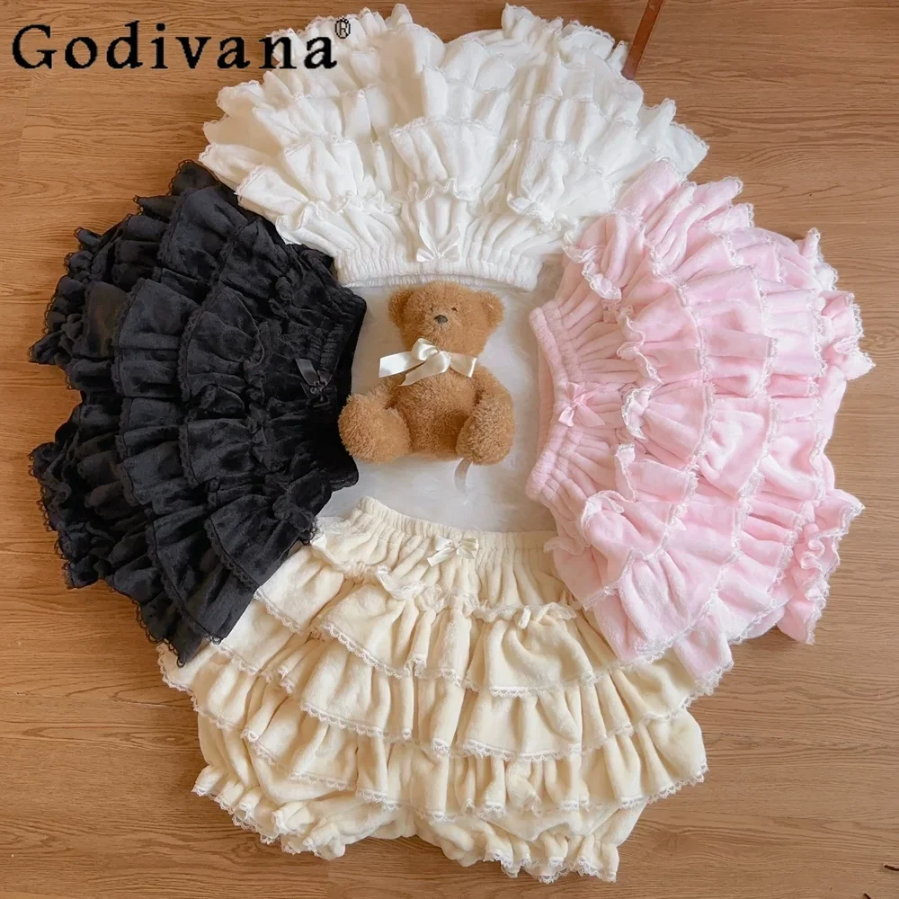 Japanese Soft Girl Lolita Leggings Women's Y2k Bow Lace Elastic Waist Velvet Soft Shorts Kawaii Autumn and Winter Pumpkin Shorts
Japanese Soft Girl Lolita Leggings Women's Y2k Bow Lace Elastic Waist Velvet Soft Shorts Kawaii Autumn and Winter Pumpkin Shorts
