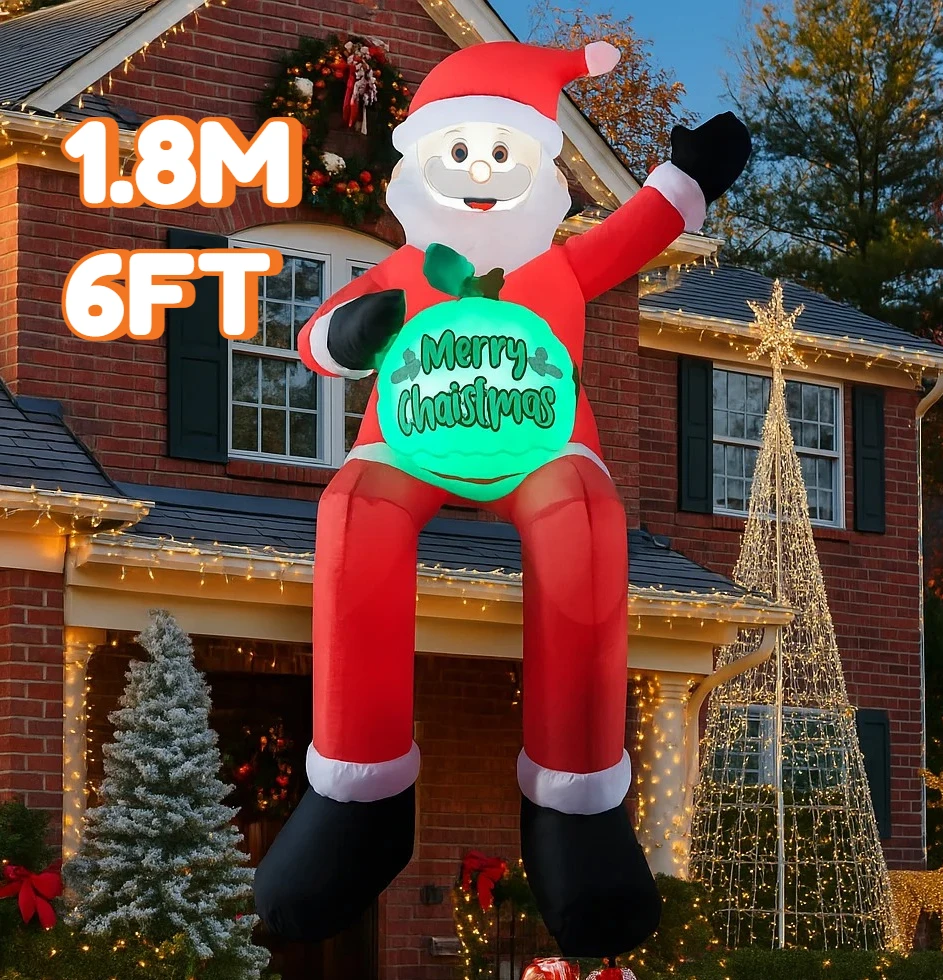 6FT Inflatable Toy Christmas Decorations Inflatable Santa Claus Holding Yard Ornaments With LED Lights Supplies Party Decor
6FT Inflatable Toy Christmas Decorations Inflatable Santa Claus Holding Yard Ornaments With LED Lights Supplies Party Decor