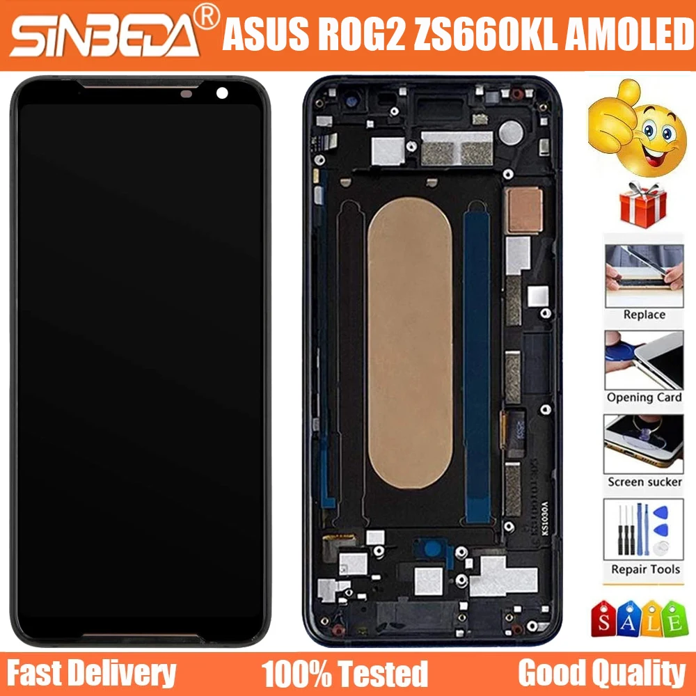 AAA AMOLED For Asus ROG 2 Phone II LCD Display Touch Screen Digitizer Assembly For ASUS ROG 2 ZS660KL I001D LCD With Fingerprint
AAA AMOLED For Asus ROG 2 Phone II LCD Display Touch Screen Digitizer Assembly For ASUS ROG 2 ZS660KL I001D LCD With Fingerprint