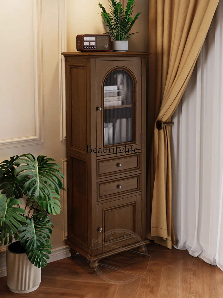 American Country Solid Wood Wine Cabinet Vintage Distressed Super High Storage Cabinet
American Country Solid Wood Wine Cabinet Vintage Distressed Super High Storage Cabinet