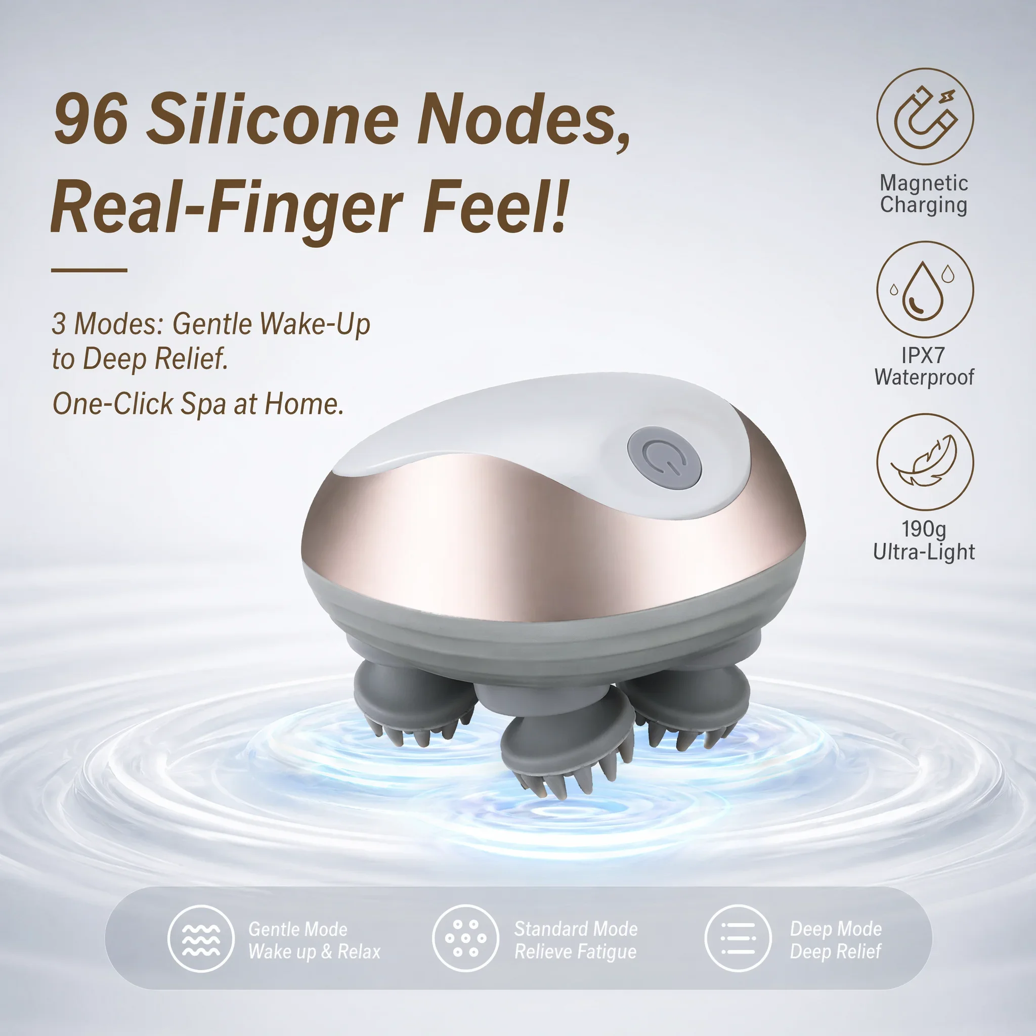 Electric Scalp Massager IPX7 Waterproof 3 Levels Vibration Head Massager 6 Modes Relax Fatigue Wireless Portable Body Massage To
Electric Scalp Massager IPX7 Waterproof 3 Levels Vibration Head Massager 6 Modes Relax Fatigue Wireless Portable Body Massage To