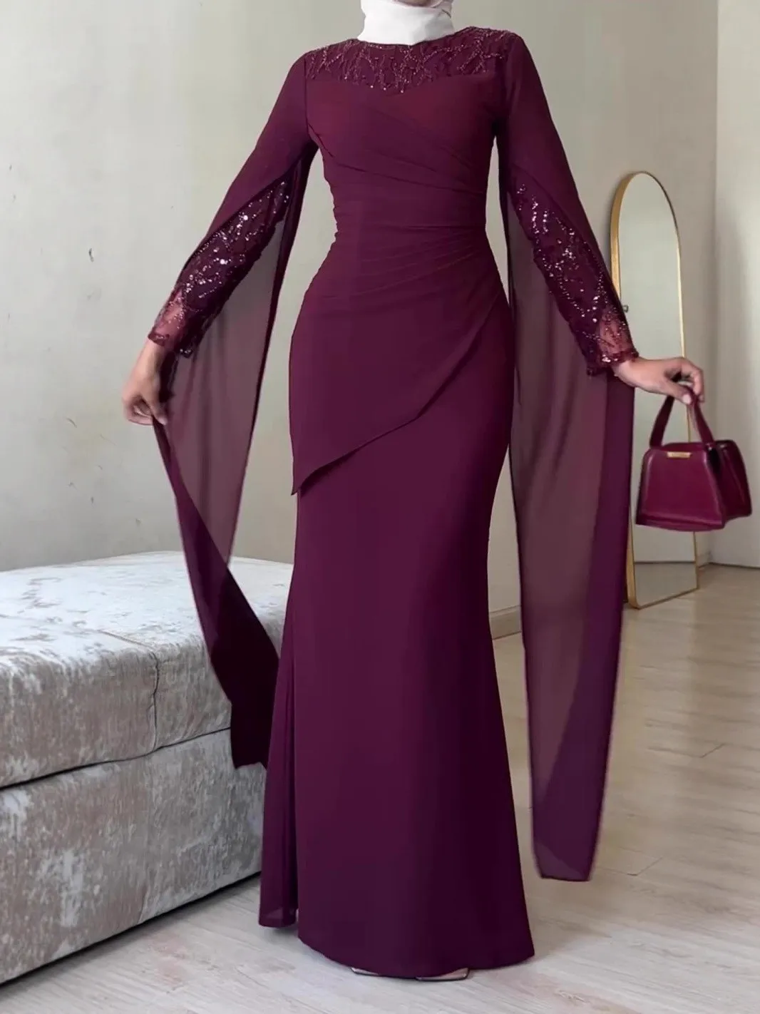 Sexy Pure Desire Splice Sequin Split Sve Dr Women's Spring Summer Korean Sle mid Waist Long Dr V-Ne Bodycon Gown
Sexy Pure Desire Splice Sequin Split Sve Dr Women's Spring Summer Korean Sle mid Waist Long Dr V-Ne Bodycon Gown