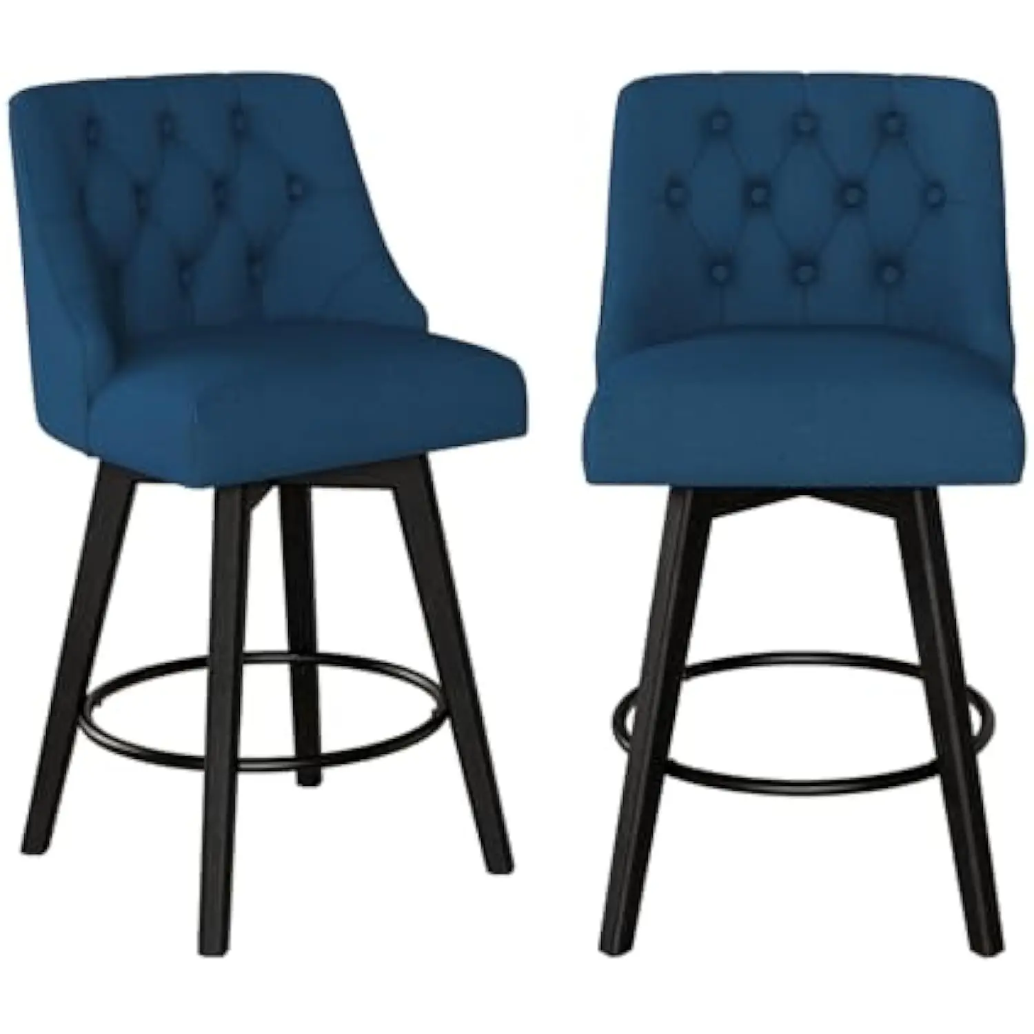 Swivel Counter Height Bar Stools Set of 2, Modern Counter Stools with Upholstered Backrest and Footrest, Linen Fabric Barstool
Swivel Counter Height Bar Stools Set of 2, Modern Counter Stools with Upholstered Backrest and Footrest, Linen Fabric Barstool