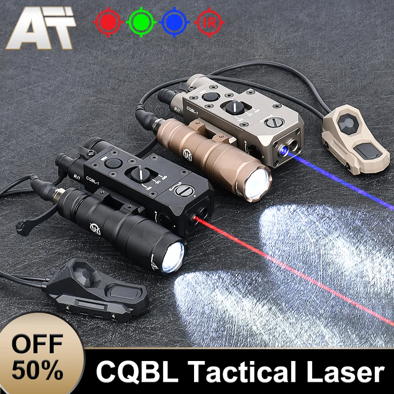 WADSN Tactical CQBL Red Green Blue Laser M300A Flashlight Weapon Hunting Scout Light AXON Dual Pressure Switch Fit 20mm Rail
WADSN Tactical CQBL Red Green Blue Laser M300A Flashlight Weapon Hunting Scout Light AXON Dual Pressure Switch Fit 20mm Rail
