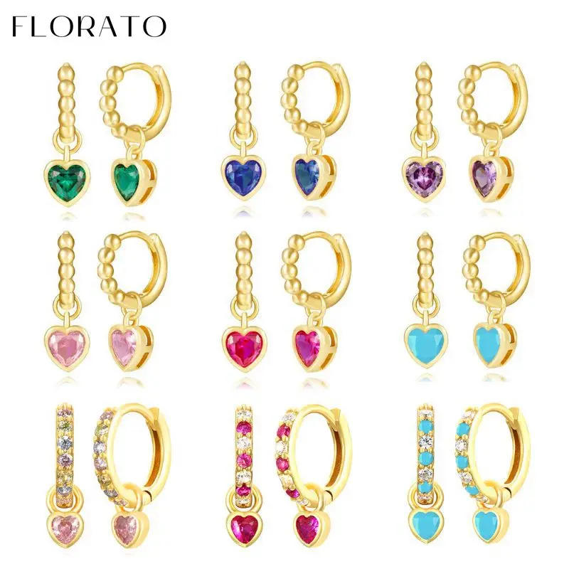 Luxurious color 925 Sterling Silver Ear Needle Heart Shaped Pendant Cute Heart Hoop Earrings Girls Birthday Gift Fashion Jewelry
Luxurious color 925 Sterling Silver Ear Needle Heart Shaped Pendant Cute Heart Hoop Earrings Girls Birthday Gift Fashion Jewelry