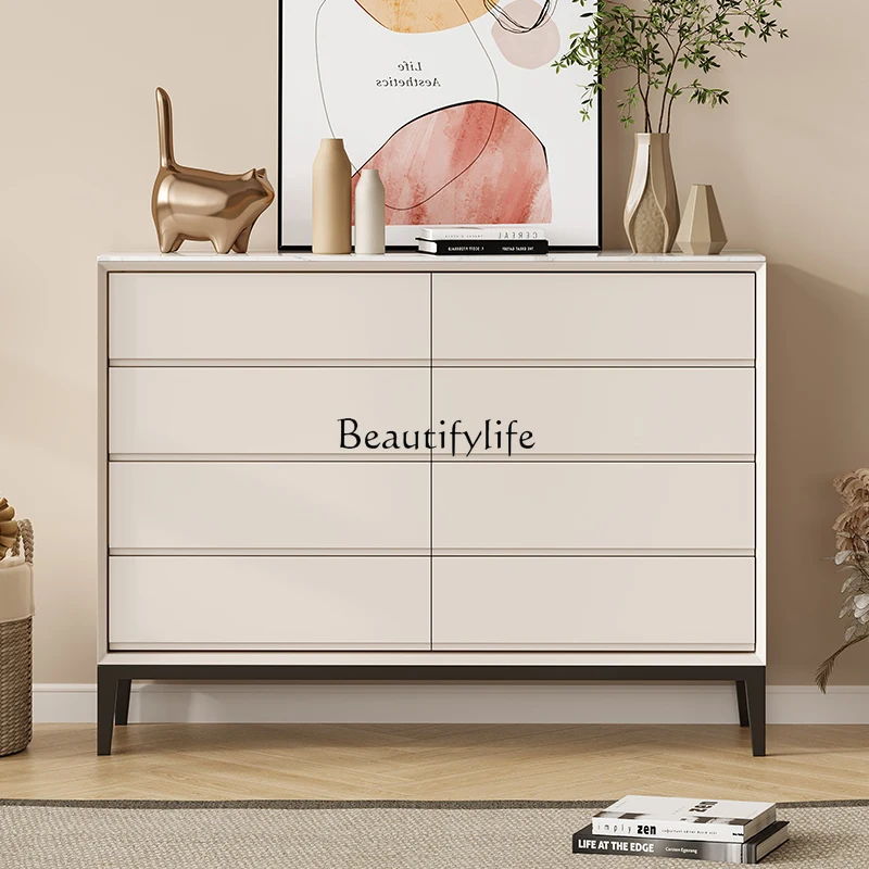 Japanese minimalist chest of drawers solid wood bedroom storage light luxury rock slab storage wabi sandy wind drawer cabinet
Japanese minimalist chest of drawers solid wood bedroom storage light luxury rock slab storage wabi sandy wind drawer cabinet