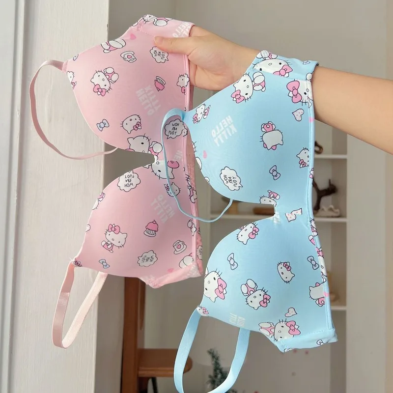 Sanrio Cartoon Cute Hellokitty Girls Slimming Bra Intimates Comfort Student Active Bras Sweet Women's Underwear Chest Gathered
Sanrio Cartoon Cute Hellokitty Girls Slimming Bra Intimates Comfort Student Active Bras Sweet Women's Underwear Chest Gathered