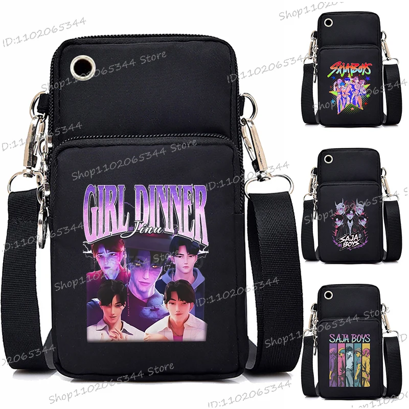 Женская и мужская мини-сумка для мобильного телефона с героями мультфильмов в стиле аниме, бедра, аниме Saja Boys Jinu, маленькие сумки через плечо, сумка через плечо
Женская и мужская мини-сумка для мобильного телефона с героями мультфильмов в стиле аниме, бедра, аниме Saja Boys Jinu, маленькие сумки через плечо, сумка через плечо