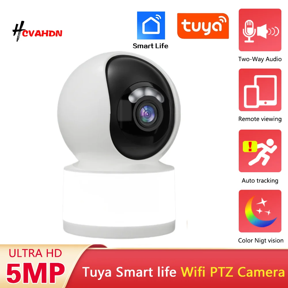 Камера видеонаблюдения Tuya 2.4G 5MP WiFi PTZ для помещений, с обнаружением движения, автоматическим отслеживанием, двусторонней аудиосвязью
Камера видеонаблюдения Tuya 2.4G 5MP WiFi PTZ для помещений, с обнаружением движения, автоматическим отслеживанием, двусторонней аудиосвязью