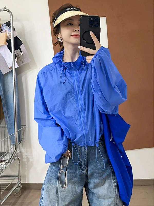 Drawstring Hooded UV Protection Cardigan Jacket Women's Summer 2026 New European Style Fashionable Top Quality Ladies Coat
Drawstring Hooded UV Protection Cardigan Jacket Women's Summer 2026 New European Style Fashionable Top Quality Ladies Coat