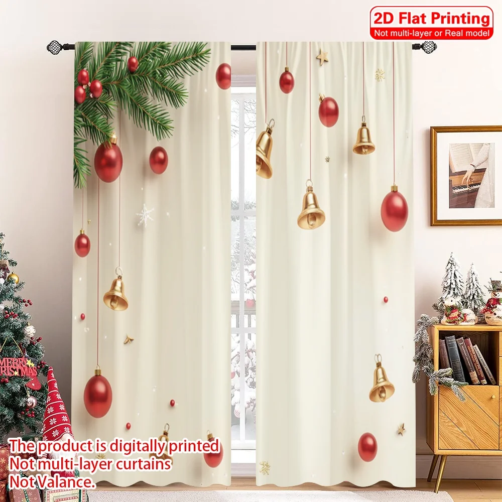 2pcs 2D flat printing Christmas Party Curtain Golden Christmas Ornaments Bells Polyester Without Electricity Party Decorations
2pcs 2D flat printing Christmas Party Curtain Golden Christmas Ornaments Bells Polyester Without Electricity Party Decorations