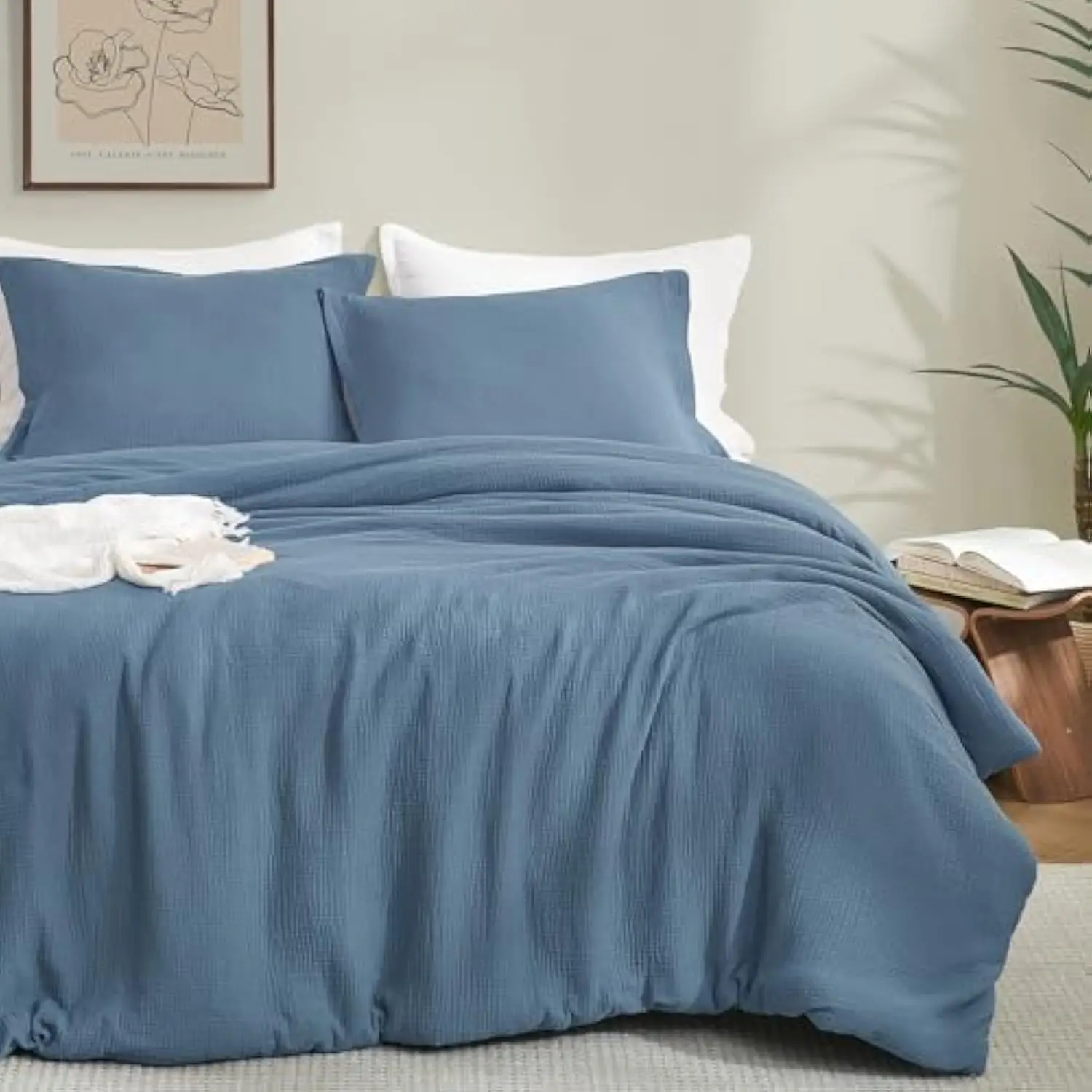 100% Cotton Muslin Comforter Set King Size – Ultra Soft, Breathable & Lightweight Bedding Set for All Seasons, 3 Pieces (1 Com
100% Cotton Muslin Comforter Set King Size – Ultra Soft, Breathable & Lightweight Bedding Set for All Seasons, 3 Pieces (1 Com