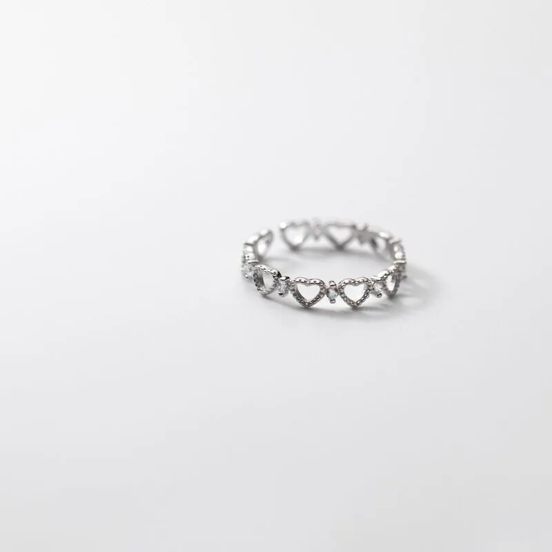 925 Sterling Silver Heart Stackable Adjustable Rings For Women Wedding Vintage Luxury Jewelry Accessories Wholesale
925 Sterling Silver Heart Stackable Adjustable Rings For Women Wedding Vintage Luxury Jewelry Accessories Wholesale