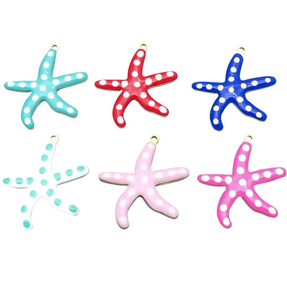 6Pcs Colorful Oil Drop Stainless Steel Enamel Starfish Pendant Charm DIY Bracelet Necklace Jewelry Accessory
6Pcs Colorful Oil Drop Stainless Steel Enamel Starfish Pendant Charm DIY Bracelet Necklace Jewelry Accessory