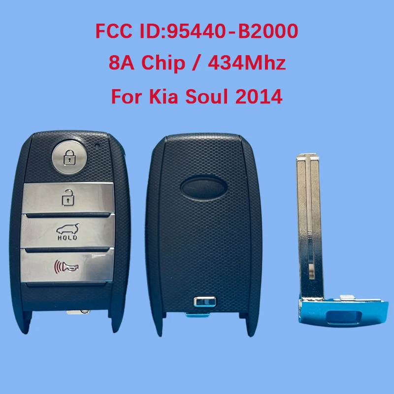 CN051243 Послепродажный 4-кнопочный смарт-брелок 433 МГц FCC 95440-B2000 8A Чип Бесключевой пульт дистанционного управления для KIA Soul 2014
CN051243 Послепродажный 4-кнопочный смарт-брелок 433 МГц FCC 95440-B2000 8A Чип Бесключевой пульт дистанционного управления для KIA Soul 2014