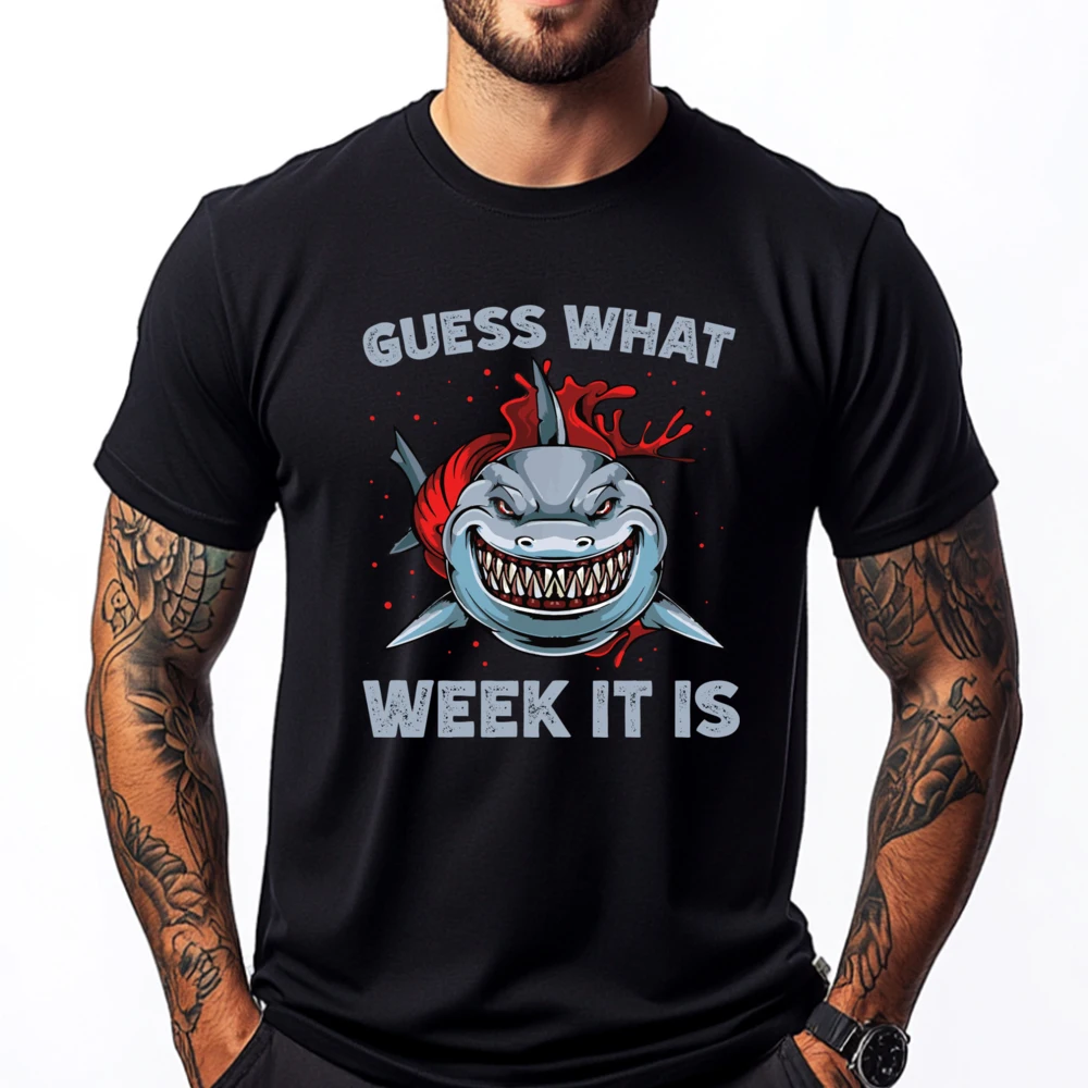 Guess What Week It Is Shark For Men Sports T Shirt Men Short Sleeve T-Shirt Men Casual
Guess What Week It Is Shark For Men Sports T Shirt Men Short Sleeve T-Shirt Men Casual