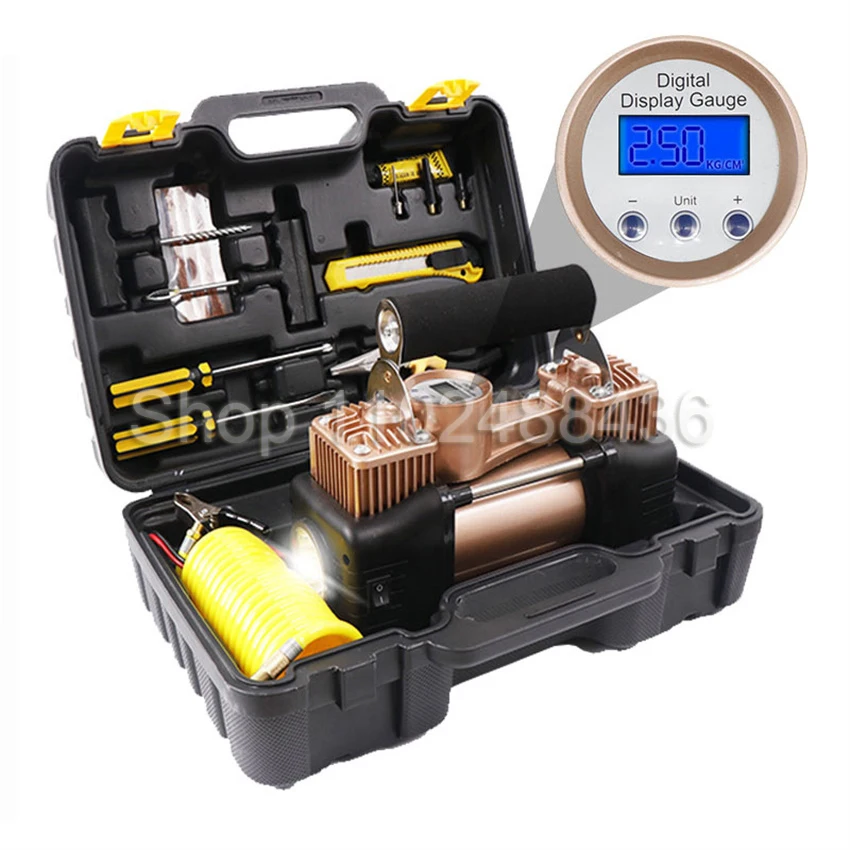 Автомобильный воздушный насос, двухцилиндровый мощный автомобильный насос с бытовыми шинами двойного назначения 12 В, небольшой насос для заправки
Автомобильный воздушный насос, двухцилиндровый мощный автомобильный насос с бытовыми шинами двойного назначения 12 В, небольшой насос для заправки