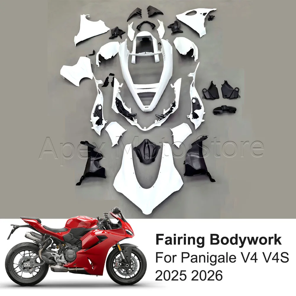 Motorcycle Unpainted Full Fairing Injection Bodywork Kit Cowl Panel Cover ABS Plastic For Ducati Panigale V4 V4S 2025 2026
Motorcycle Unpainted Full Fairing Injection Bodywork Kit Cowl Panel Cover ABS Plastic For Ducati Panigale V4 V4S 2025 2026