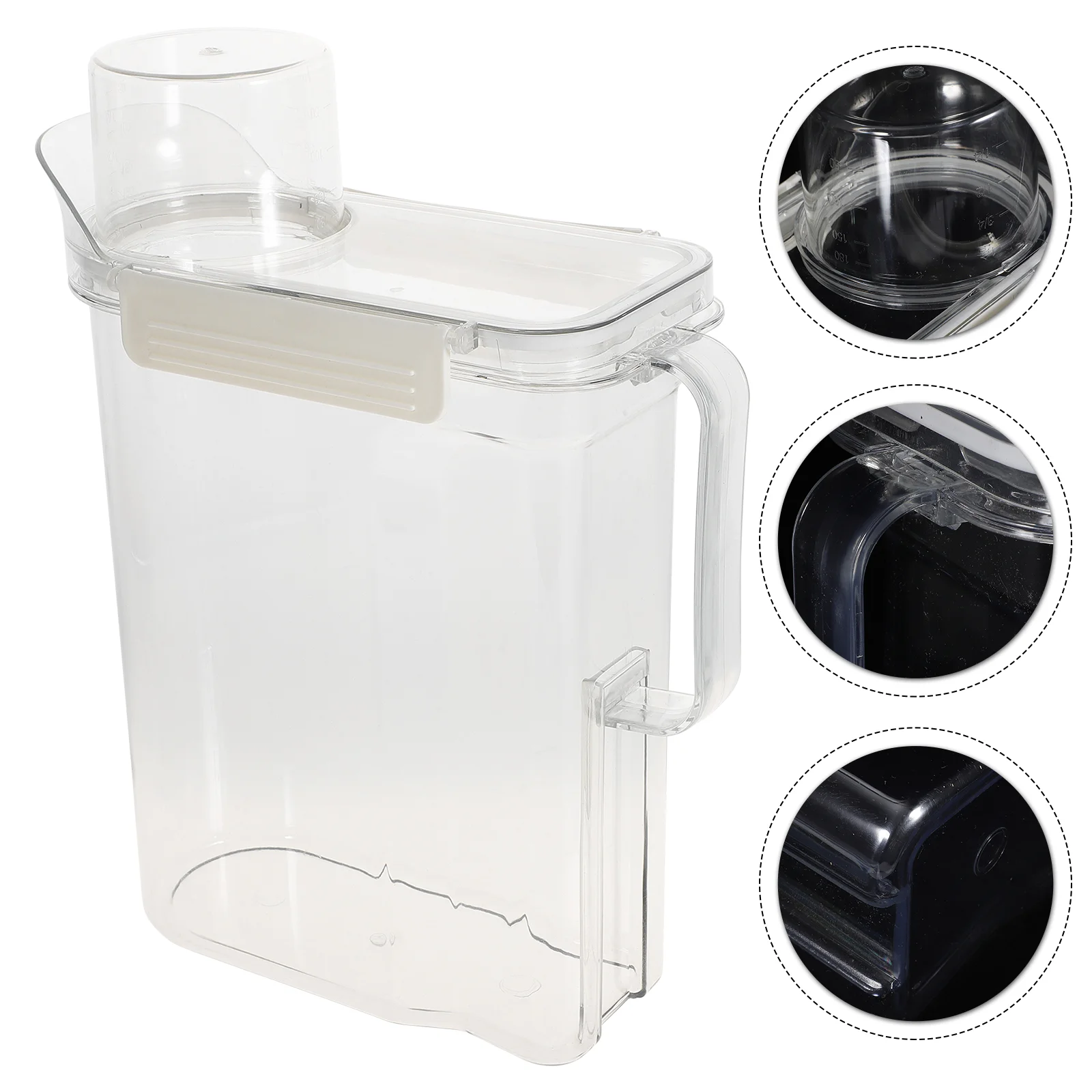 Bracket Laundry Detergent Storage Box Fitness Soap Jar Plastic Transparent Sub Bucket
Bracket Laundry Detergent Storage Box Fitness Soap Jar Plastic Transparent Sub Bucket